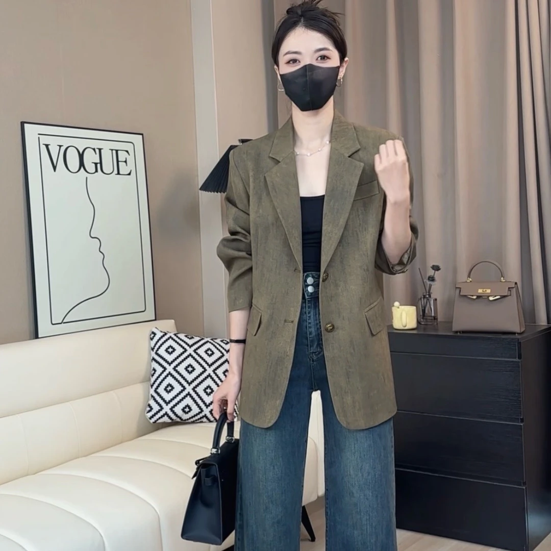 秋季新款复古西装正装女装外套宽松显瘦高级感西服西装正装外套女
