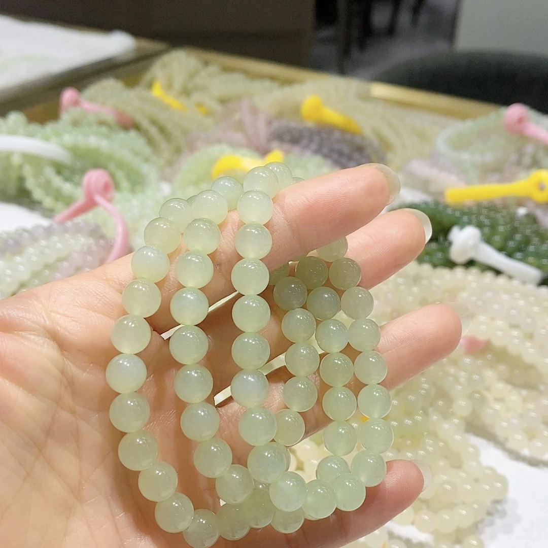 手串未镶嵌和田玉手串多样性法货
