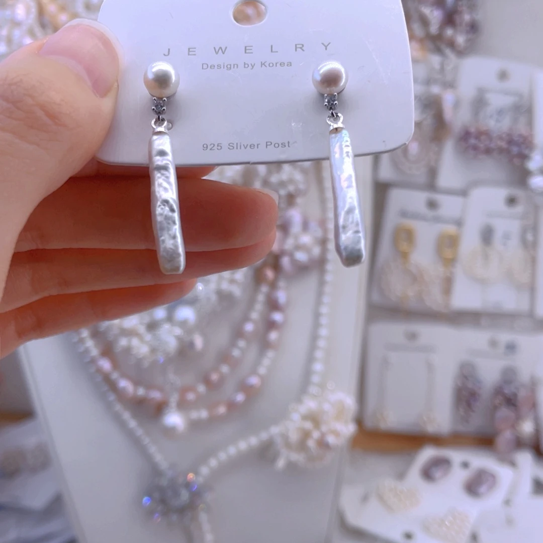 未镶嵌耳饰淡水珍珠