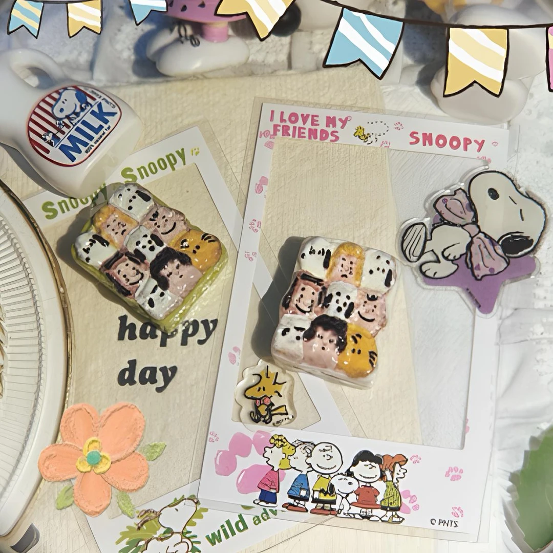 【SNOOPY 棉花糖抹面吐司】顶顶糕diy树脂定制食玩摆件玩具微缩场景