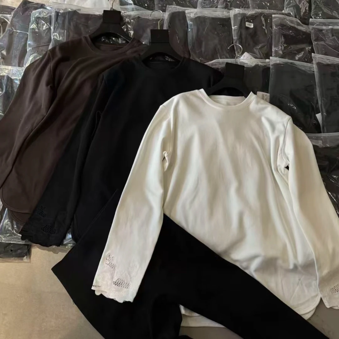 JING冬款99538磨毛圆领长袖T恤女装宽松百搭设计感