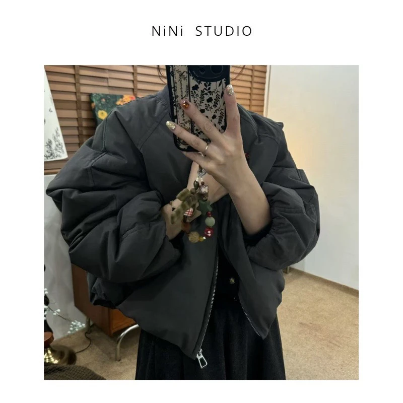 NiNi:圆领精致棒球鹅绒服外套～（保价年货款）