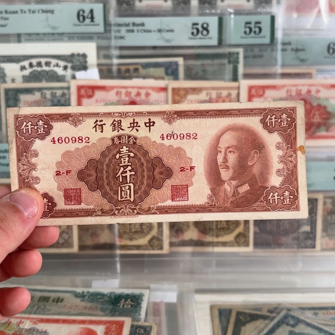 金圆券壹仟圆460982乱蛇号……