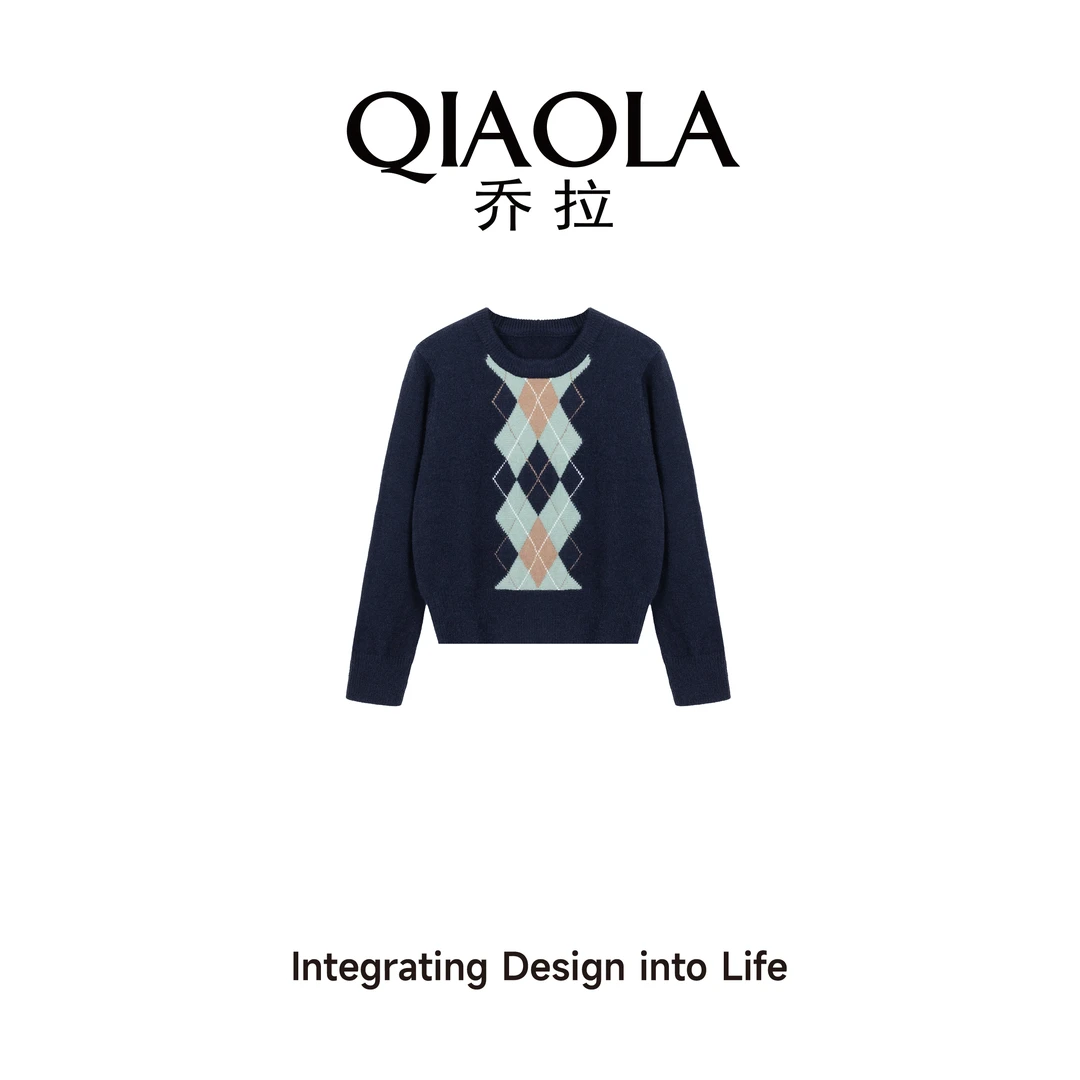 QIAOLA/乔拉【宝石之谜】春季新款北极绒保暖显瘦气质百搭上衣预售