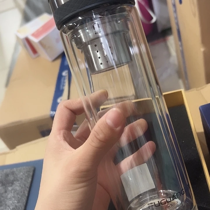 富双层70。390ml颜色随机玻璃杯