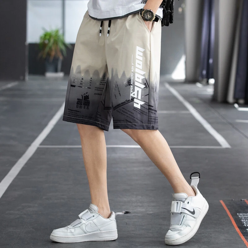 JOLIMENT夏季短裤冰丝薄款速干休闲裤外穿宽松运动五分裤沙滩裤男