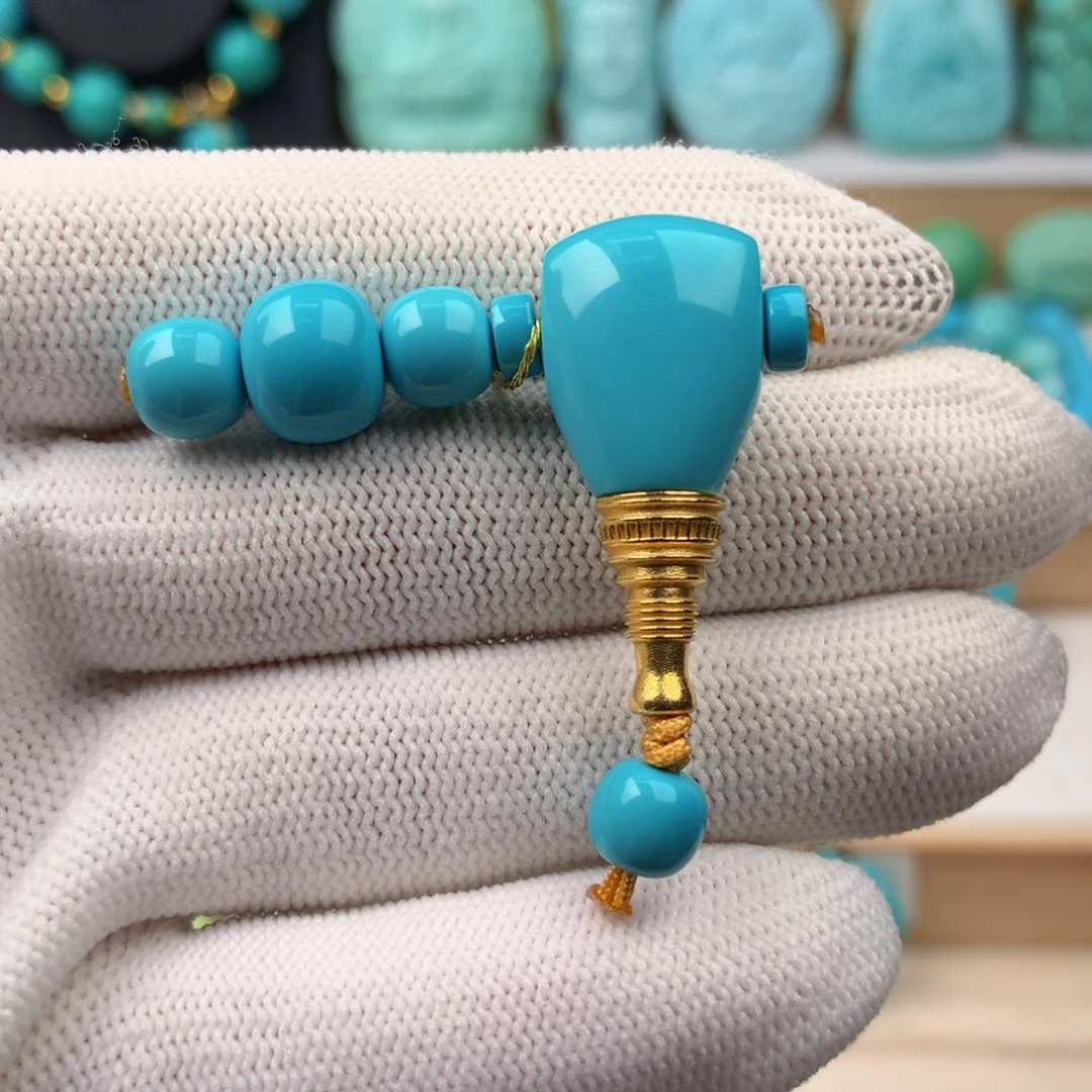 未镶嵌绿松石珠宝奇石13.3mm