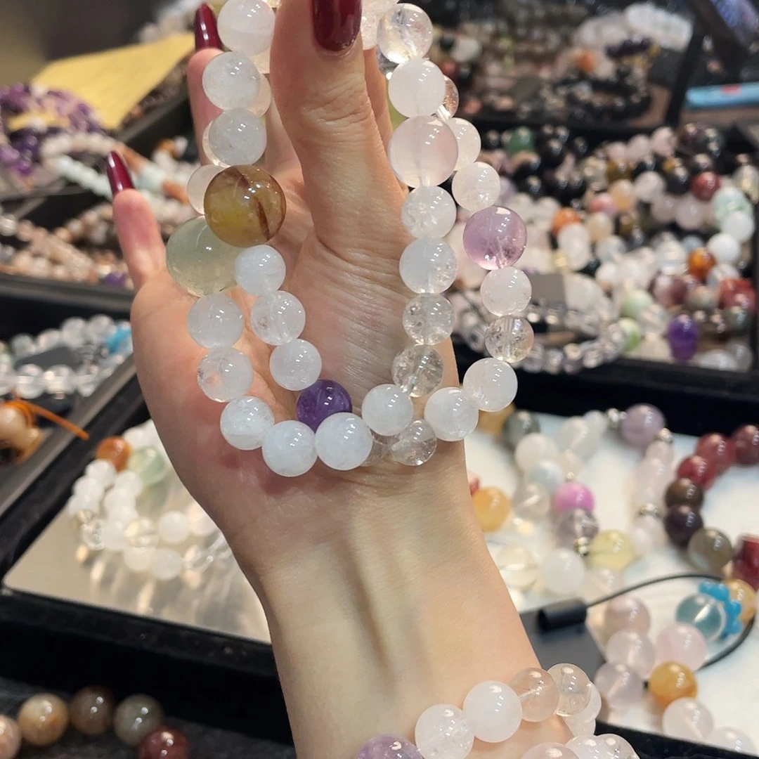 手链未镶嵌水晶白幽灵