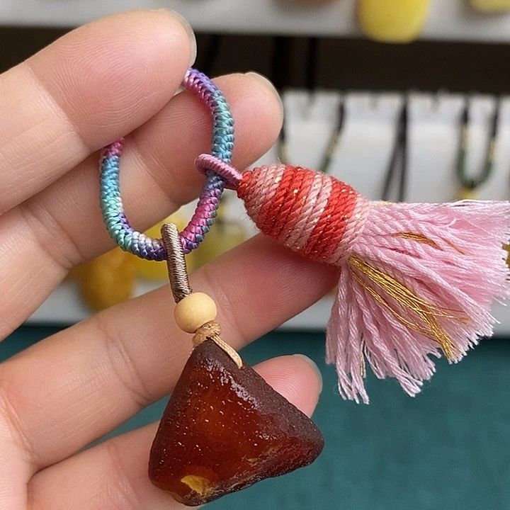 裸石蜜蜡未镶嵌钥匙扣