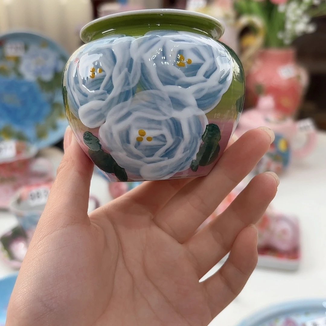 景德镇手绘高温釉下彩陶瓷茶具