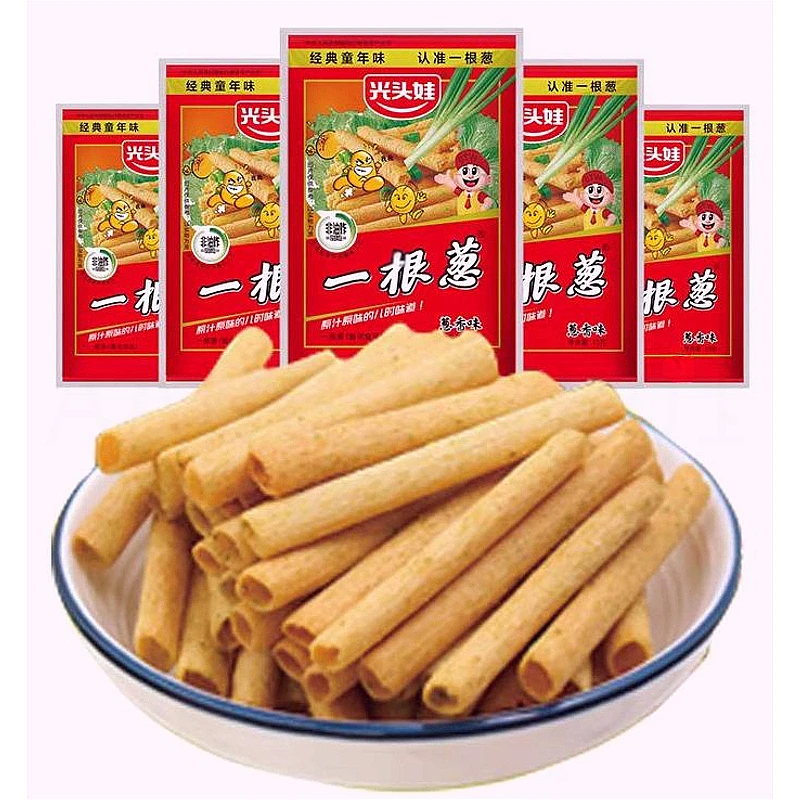 光头娃一根葱葱香味薯条麻辣黑松露辣味薯片正宗一根葱大包零食