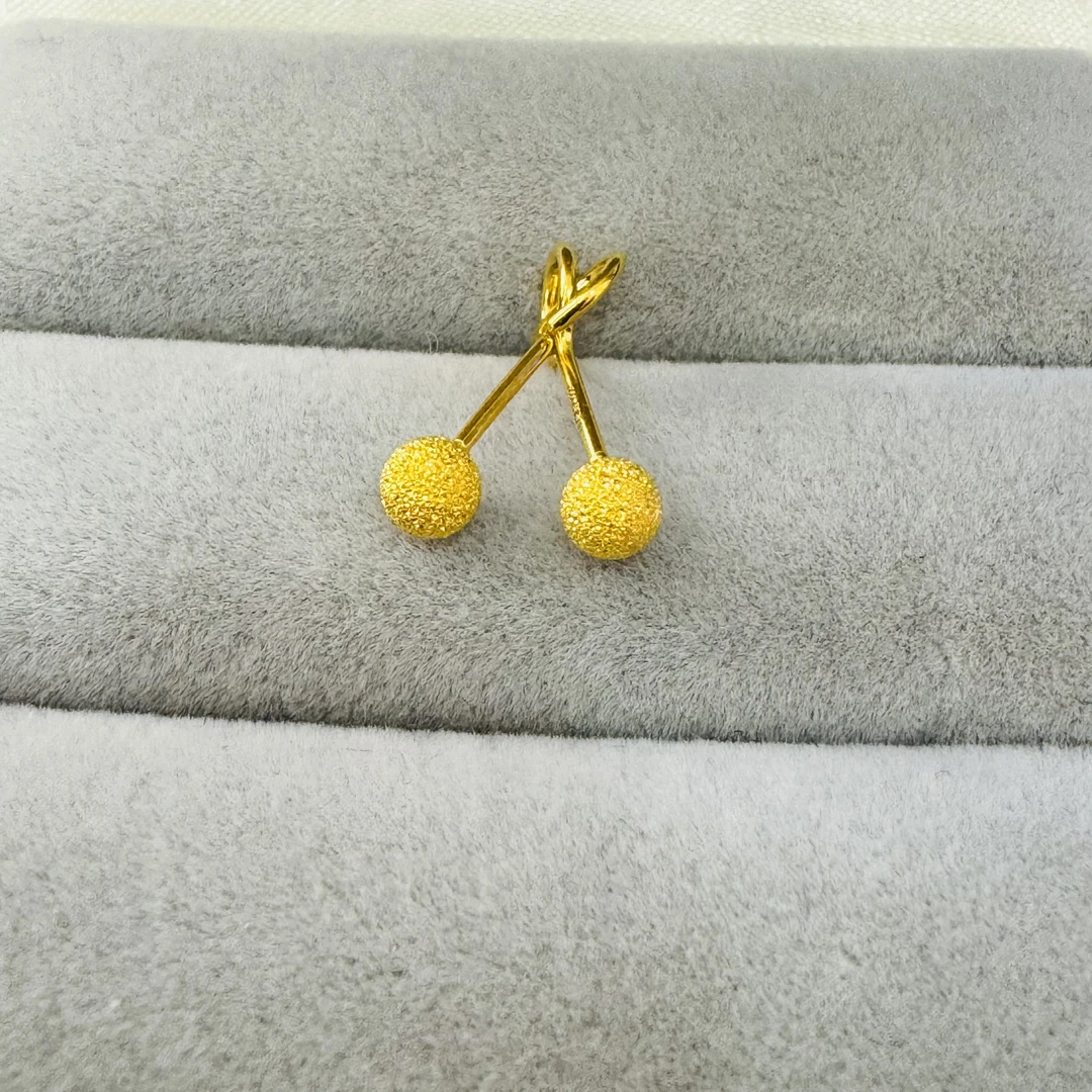 【莹莹专享】足金999饰品   磨砂耳钉  1.07 GP