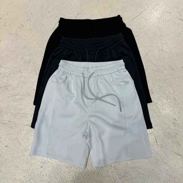 夏季新款高品质棉感空气层舒适透气百搭简约韩系男士五分裤短裤