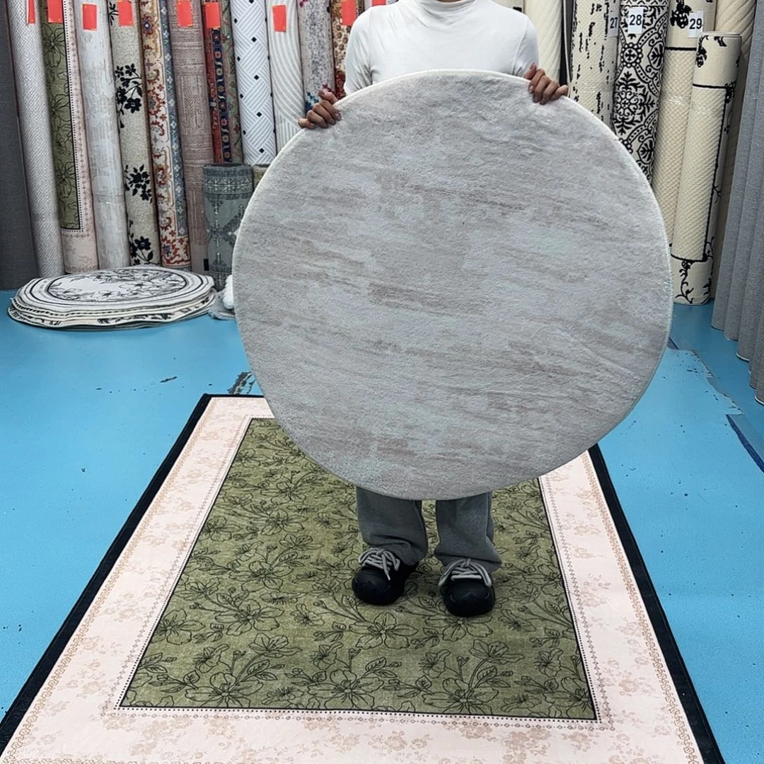 混纺加厚棉布底仿羊绒直径一米圆全新特价福利