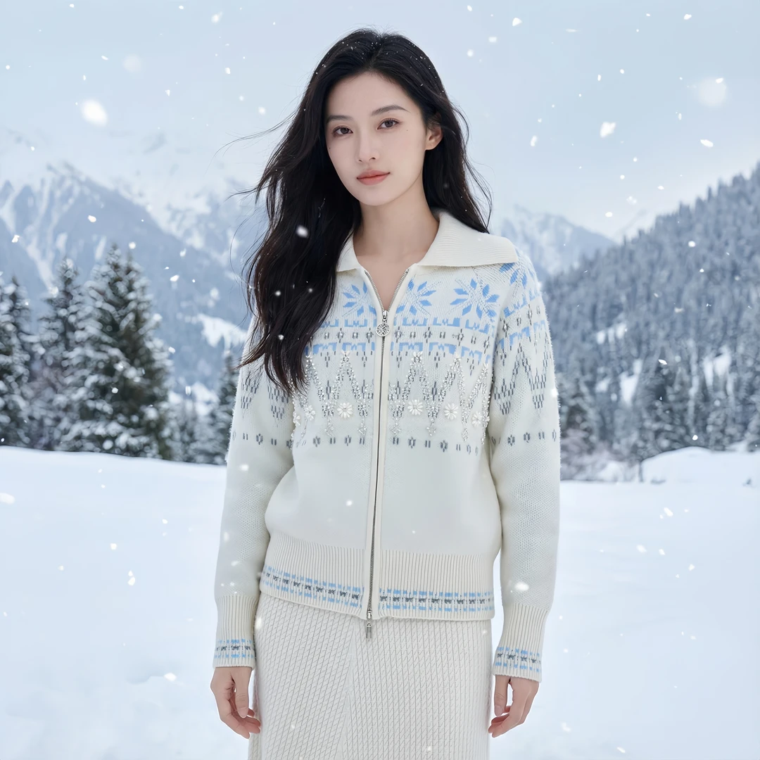 【新品集合-100%山羊绒】多款式高领镂空纹理毛衣女宽松慵懒组合