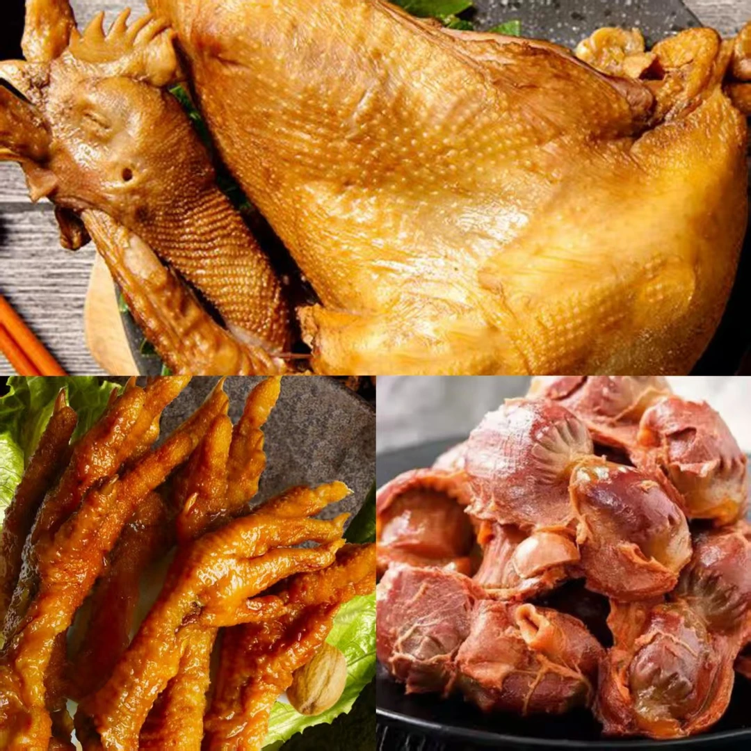 【道口烧鸡配鸡胗鸡爪】河南正宗道口烧鸡鲜卤现发顺丰包邮