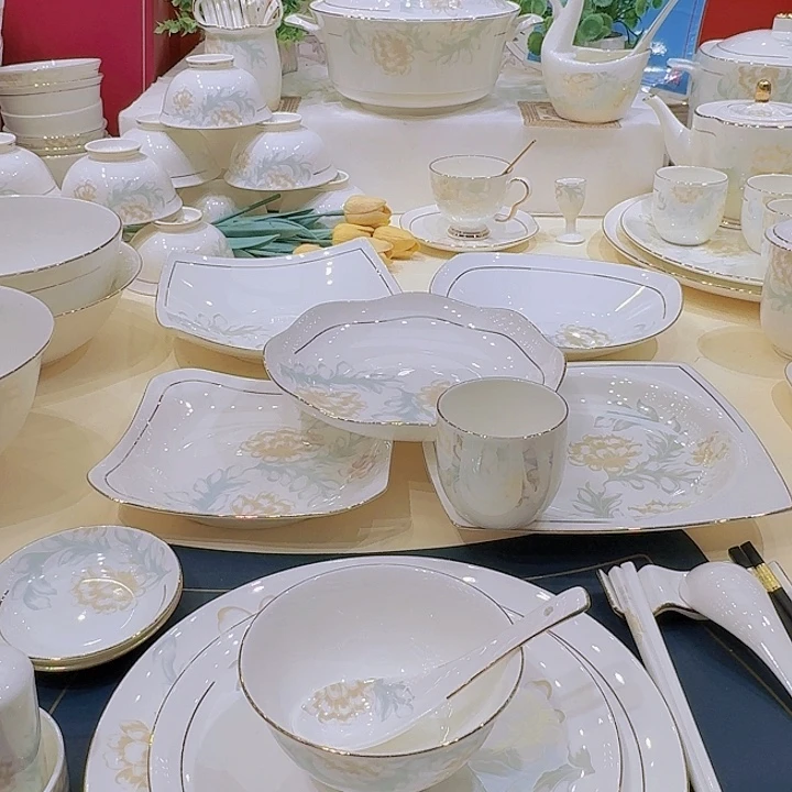 45%以上骨粉骨瓷描金清雅碗单拍