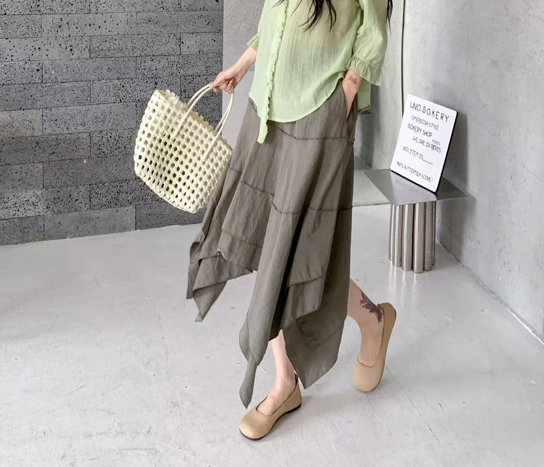 6020日系不规则夏季设计感裙裤