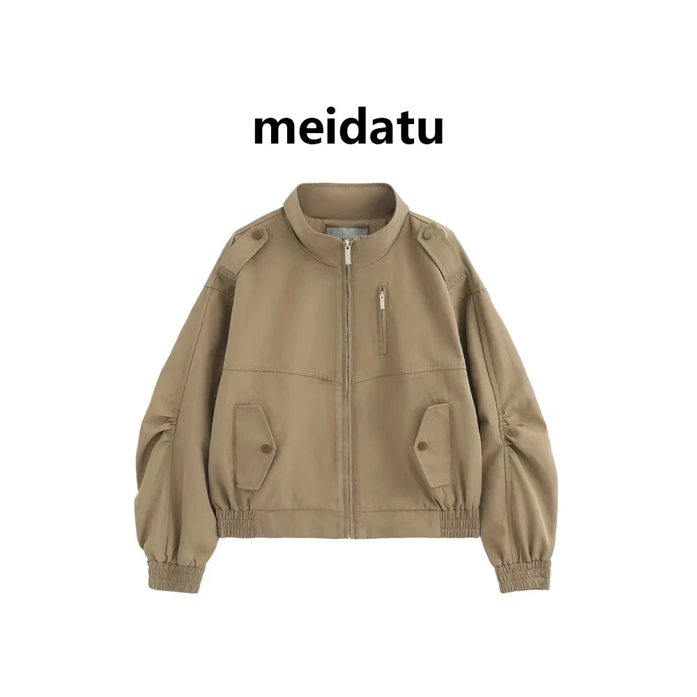 美哒兔（野性时刻）美式酷飒立领短款外套CK2594-H