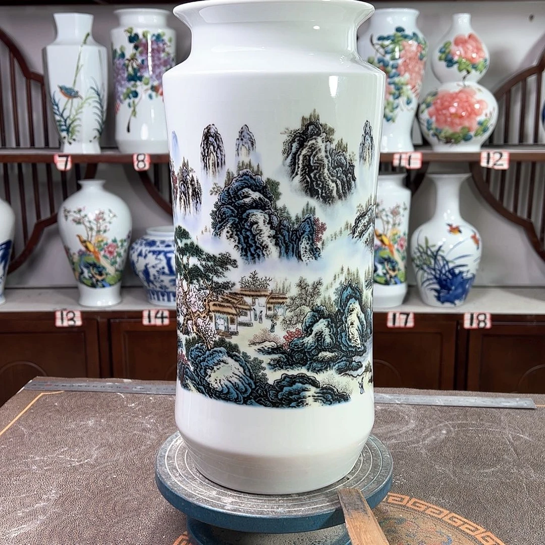 摆件景德镇陶瓷书山水