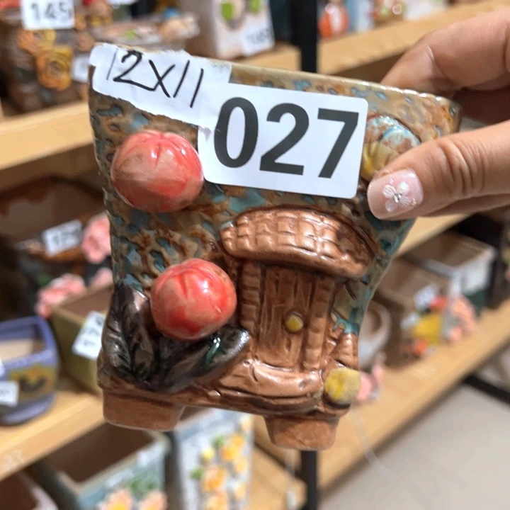 陶瓷多肉花盆满15包邮