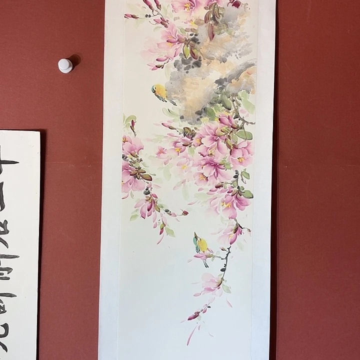 国画听兰老师花鸟
