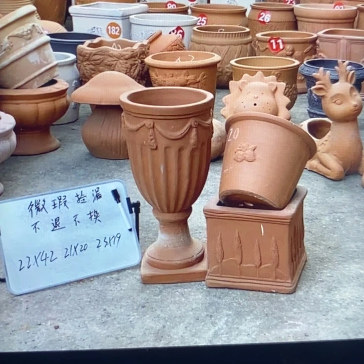 微瑕捡漏3个红陶