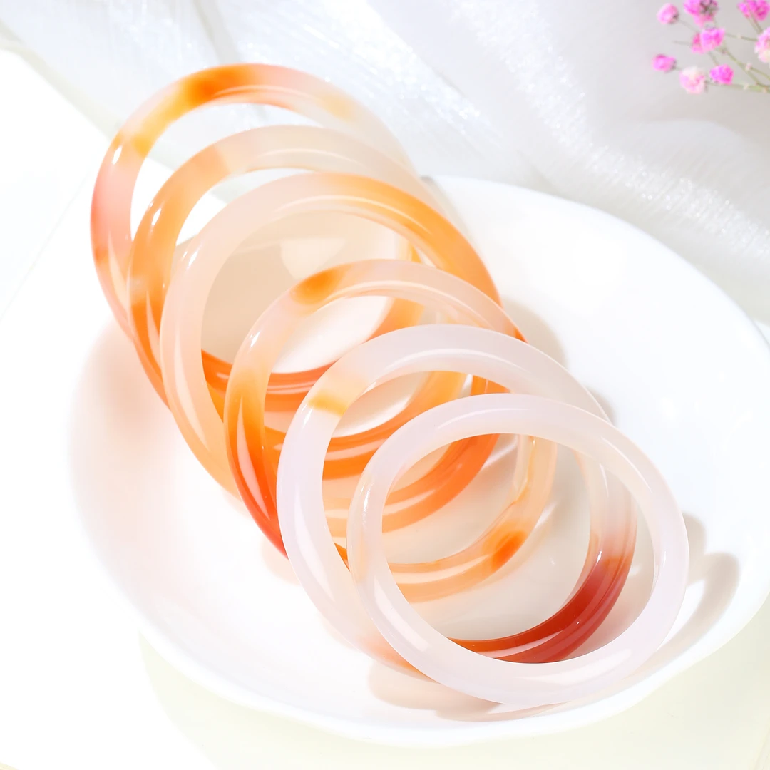 【麦子家族女神节礼物】玉髓玛瑙手镯镯子一抹霞光M40-