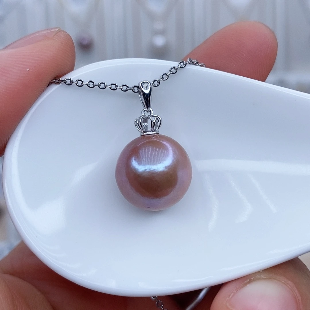 淡水珍珠银S925镶嵌颈饰