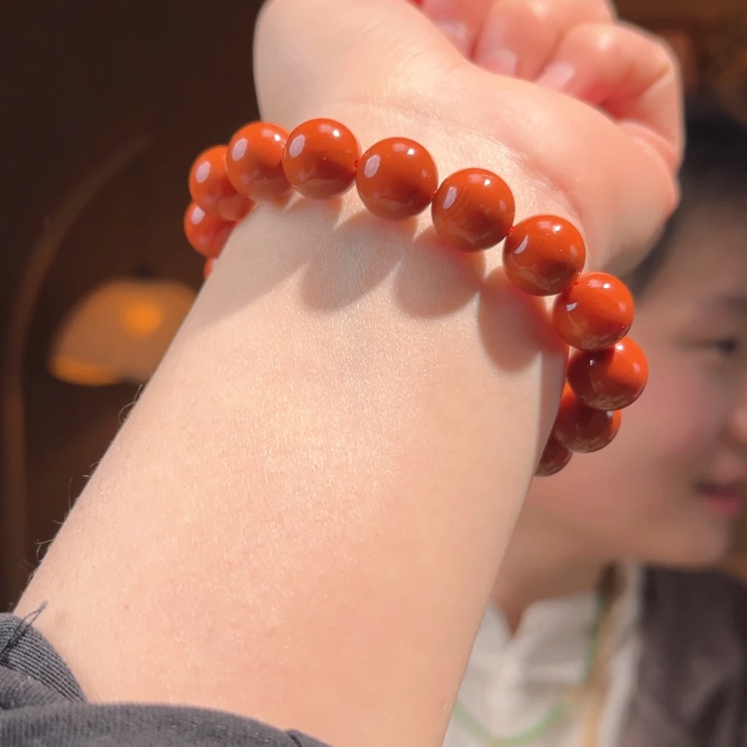 未镶嵌手串南红玛瑙满色满肉南红11mm900