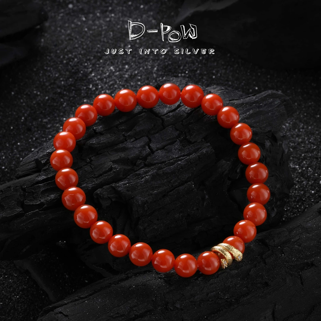 灯小炮 925银树脂手链 【小金蛇】手串（8559）