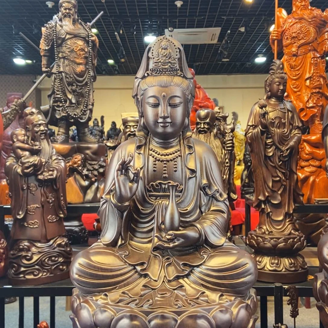 扁***理风车木（黑檀木）黑檀木观音