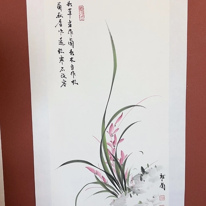 国画听兰老师花鸟