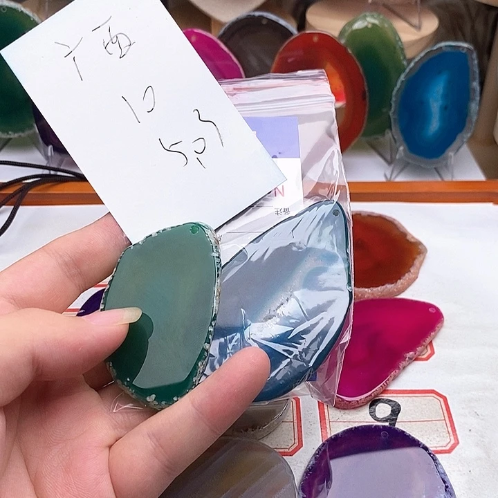 广***燃玛瑙/玉髓合金颈饰