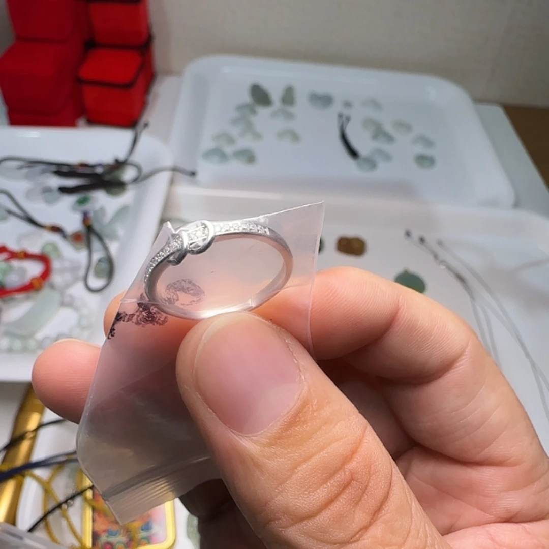 银S925镀金镶嵌天然锆石戒指