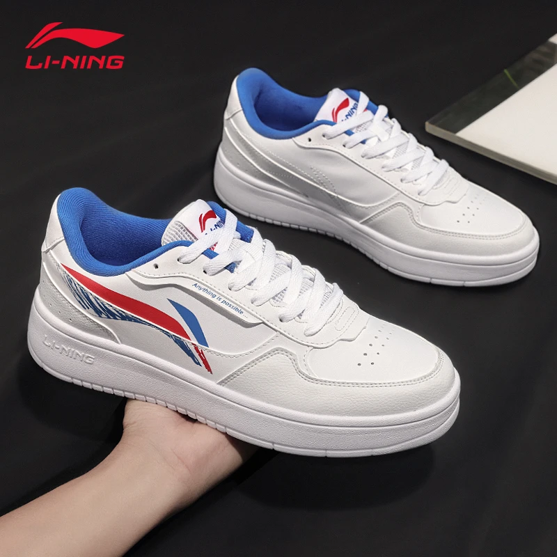 李宁都达男鞋板鞋2025夏季创意休闲板鞋低帮耐磨运动百搭休闲鞋