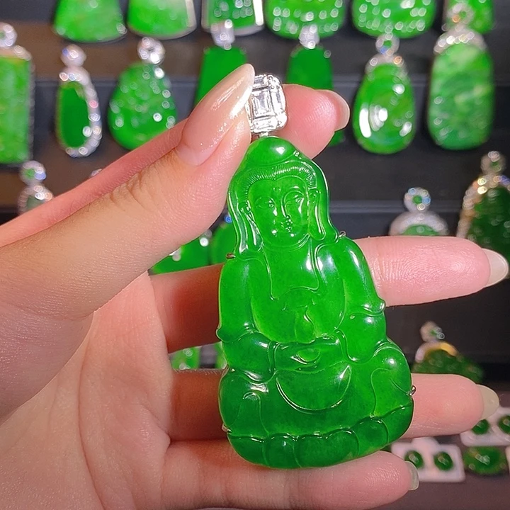 翡翠银S925镶嵌颈饰