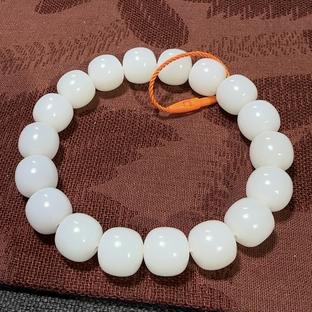 【盛石·精品】新疆和田玉卡 12 老型珠手串时尚精美