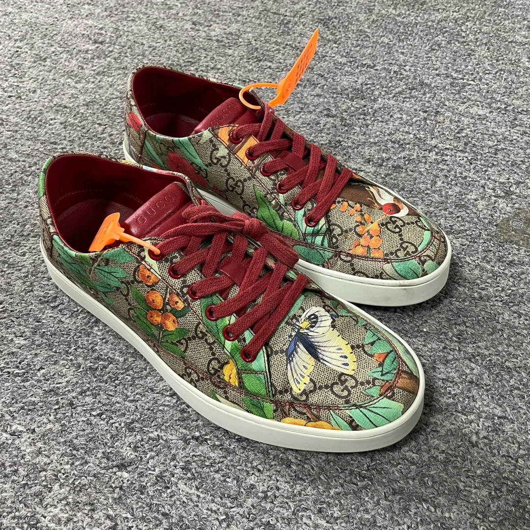 95新 GUCCI/古驰 百鸟争鸣板鞋 42欧码 T570