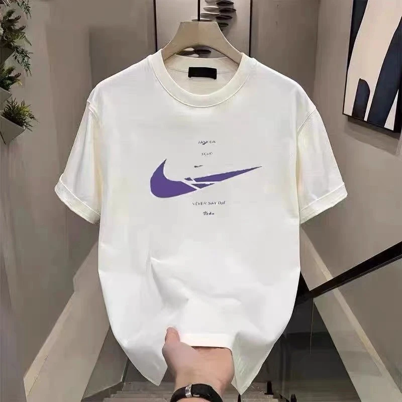 1017【492】2025新款纯棉短袖T恤夏季圆领运动休闲百搭上衣