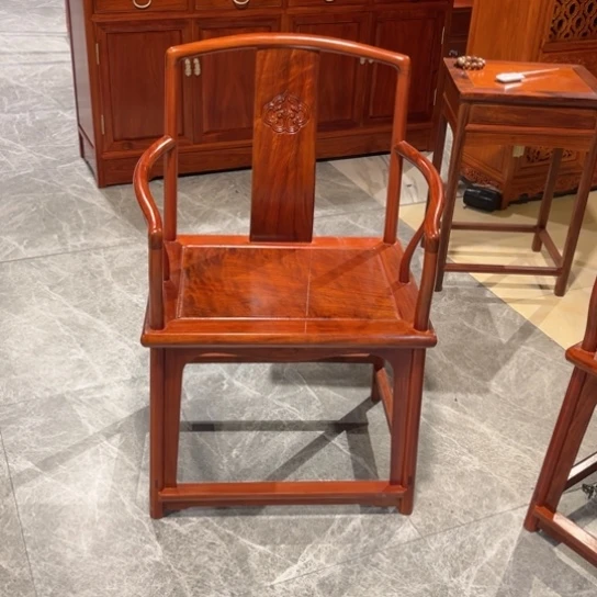 @***生紫檀木类家具缅花茶桌5件套