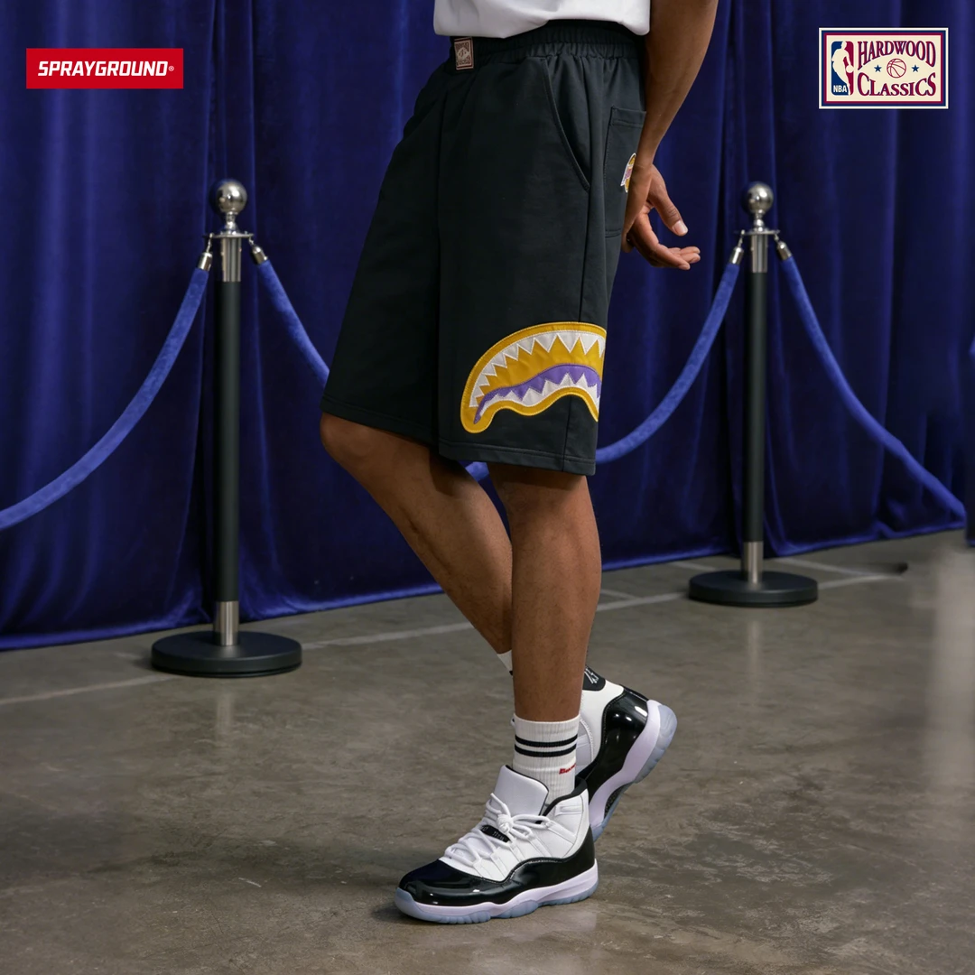 SPRAYGROUND I NBA HWC联名系列鲨鱼嘴针织短裤HD NE221910