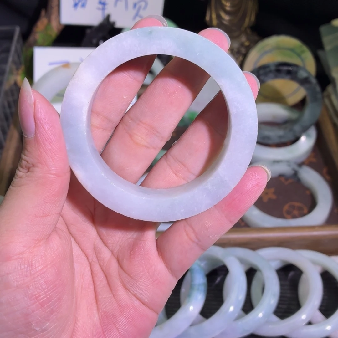 定制翡翠未镶嵌翡翠A货毛胚手镯定制