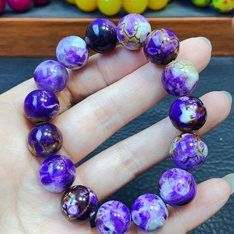 手饰玛瑙未镶嵌紫龙醇龟纹玛瑙14