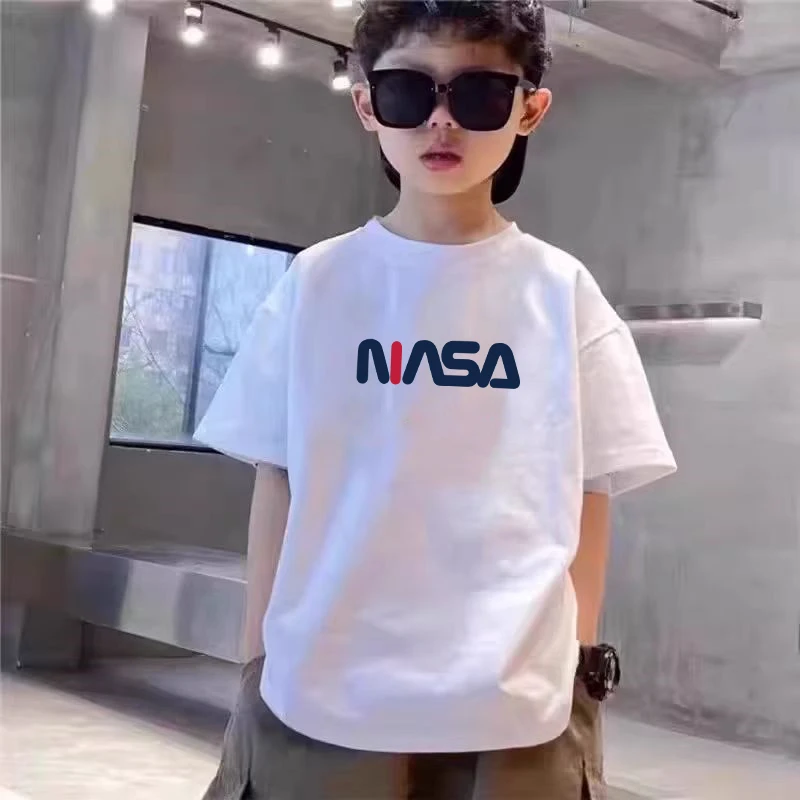 字母NI亲子系列~夏季儿童时尚韩宽松潮流印花短袖体恤