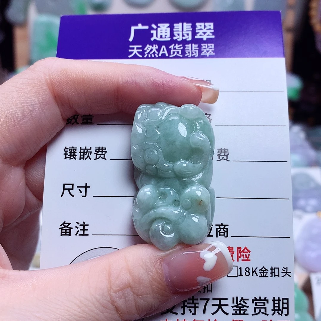 翡翠未镶嵌颈饰貔貅05