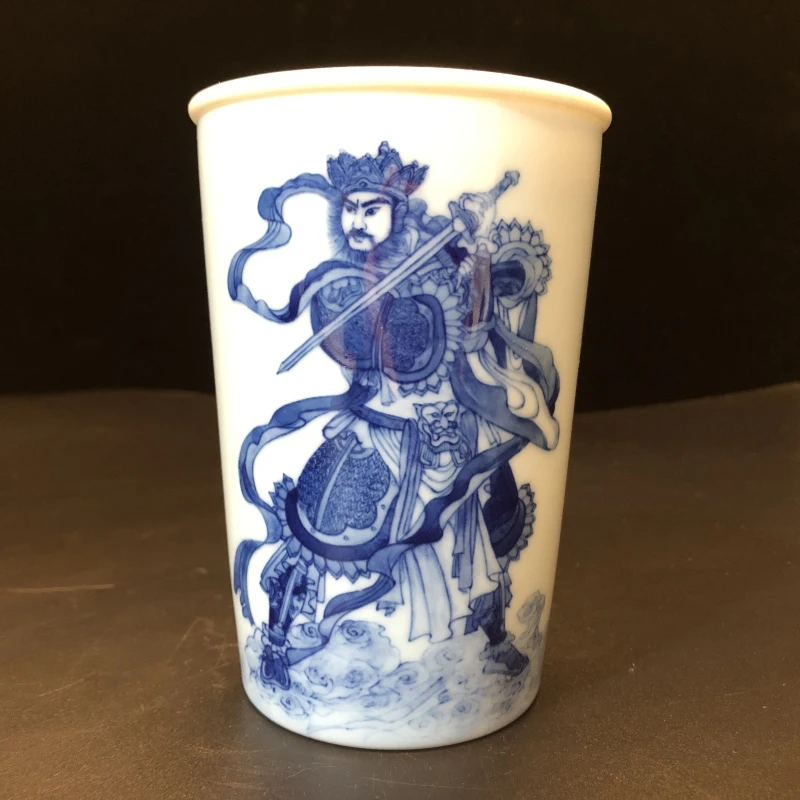 12.13/N100600/00510/东客/青花人物可乐杯/口径8.5/高12.2/340cc