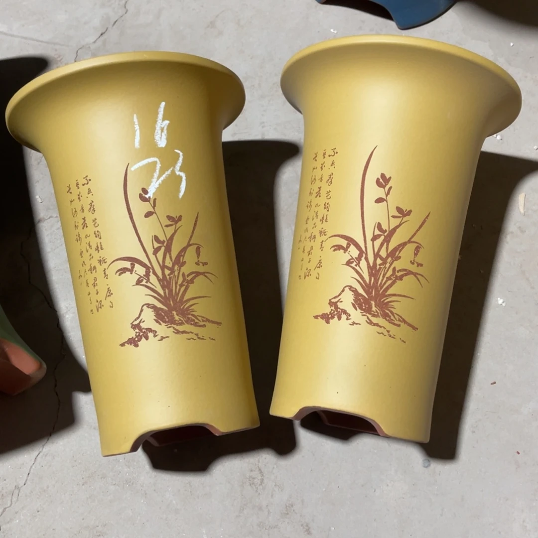 宜兴原矿紫砂花盆