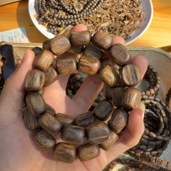 沉香沉香碎屑单圈电白野奇楠王15克送一截原木