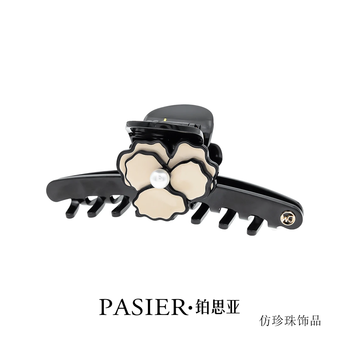 铂思亚 山茶花 经典醋酸10公分抓夹 思思专属  CC689